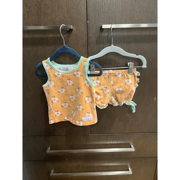 Sweethoney orange floral set girls size 12 months - Picture 1 of 5